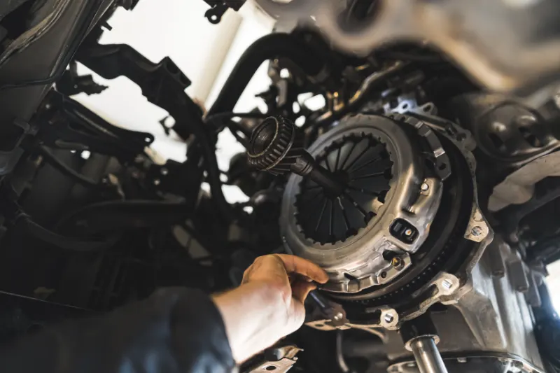 Man servicing a clutch